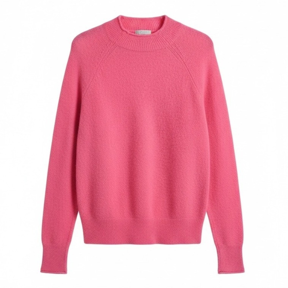 J.Crew Womens Pink Merino Wool Alpaca Blend Raglan Crewneck Sweater XS Cozy